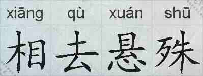 相去悬殊的拼音