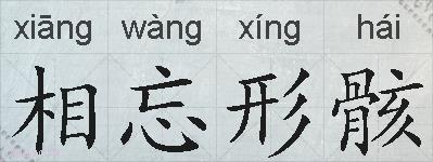 相忘形骸的拼音