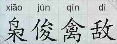枭俊禽敌的拼音