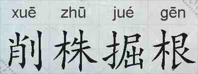 削株掘根的拼音
