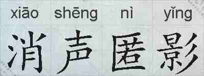 消声匿影的拼音