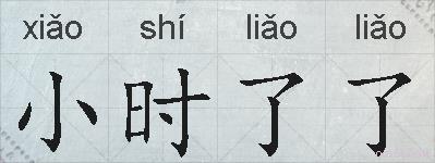 小时了了的拼音