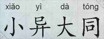 小异大同的拼音