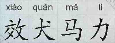 效犬马力的拼音