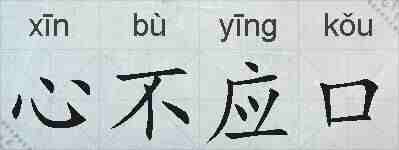 心不应口的拼音