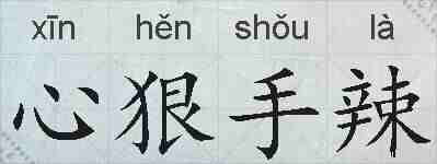心狠手辣的拼音