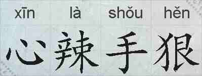 心辣手狠的拼音