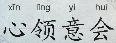 心领意会的拼音
