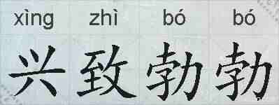 兴致勃勃的拼音