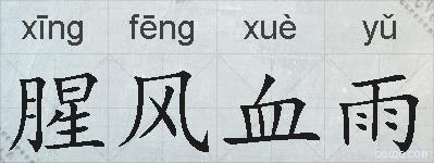 腥风血雨的拼音