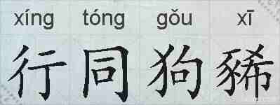 行同狗豨的拼音