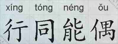 行同能偶的拼音