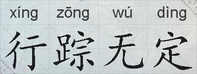 行踪无定的拼音