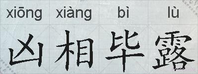 凶相毕露的拼音
