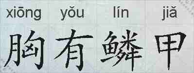 胸有鳞甲的拼音