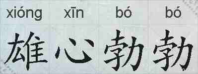 雄心勃勃的拼音