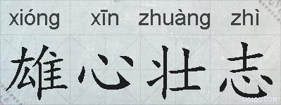 雄心壮志的拼音