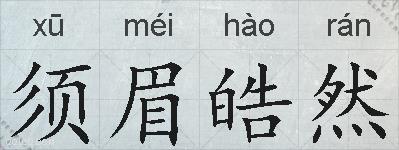 须眉皓然的拼音
