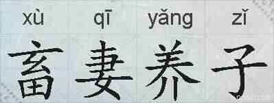 畜妻养子的拼音