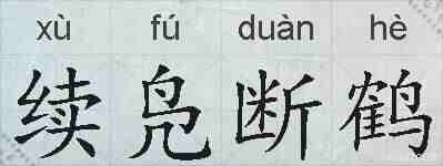 续凫断鹤的拼音