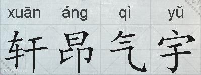 轩昂气宇的拼音