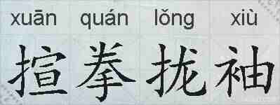 揎拳拢袖的拼音
