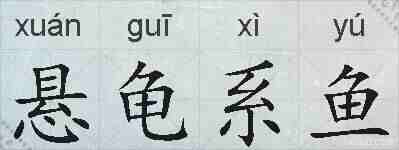 悬龟系鱼的拼音