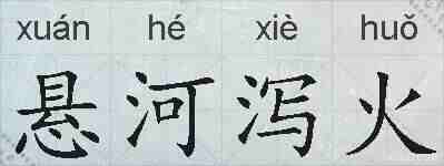 悬河泻火的拼音