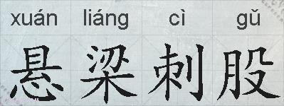 悬梁刺股的拼音