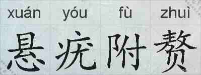 悬疣附赘的拼音