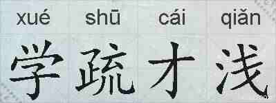 学疏才浅的拼音