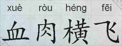 血肉横飞的拼音
