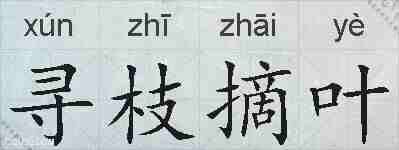 寻枝摘叶的拼音