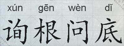 询根问底的拼音