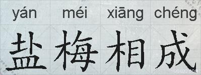 盐梅相成的拼音