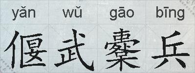 偃武櫜兵的拼音