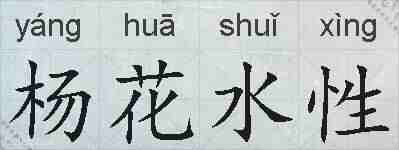 杨花水性的拼音