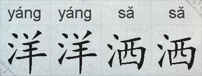 洋洋洒洒的拼音