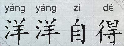 洋洋自得的拼音
