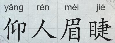 仰人眉睫的拼音
