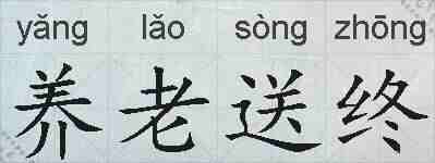 养老送终的拼音