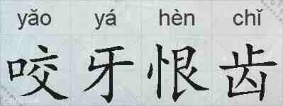 咬牙恨齿的拼音