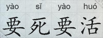 要死要活的拼音