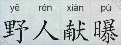 野人献曝的拼音