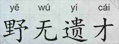 野无遗才的拼音