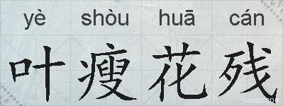 叶瘦花残的拼音