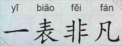 一表非凡的拼音