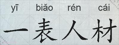 一表人材的拼音