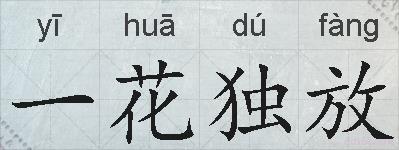 一花独放的拼音