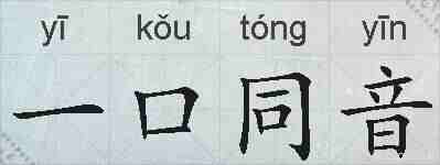 一口同音的拼音